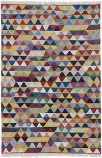 Çok Renkli Yeni Kök Boya El Dokuma Kilim - 126 cm x 187 cm