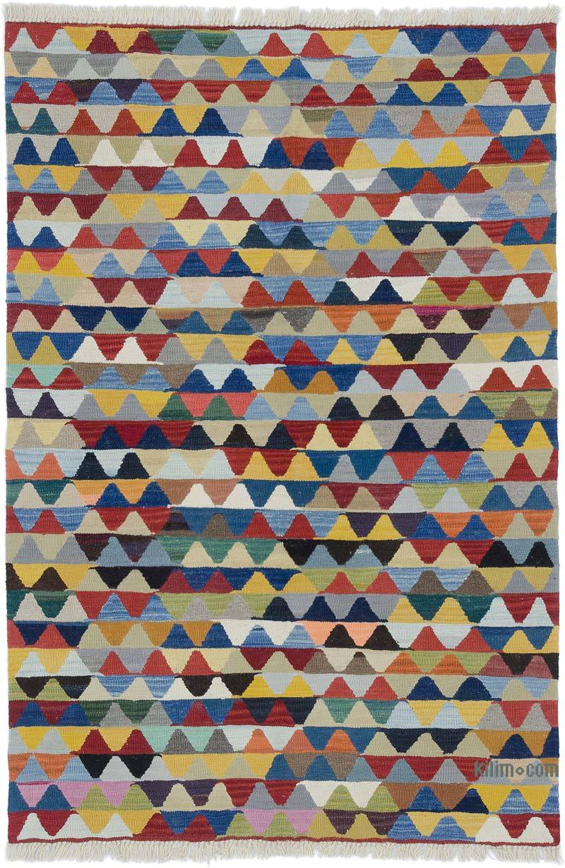Multicolor New Handwoven Turkish Kilim Rug - 4' 2" x 6' 2" (50" x 74") - K0051349
