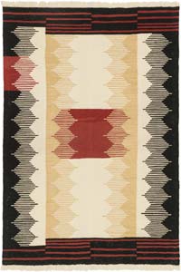 Bej, Kahverengi Yeni Kök Boya El Dokuma Kilim - 126 cm x 183 cm