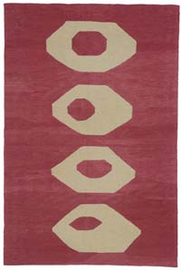 Kırmızı Yeni Kök Boya El Dokuma Kilim - 136 cm x 203 cm