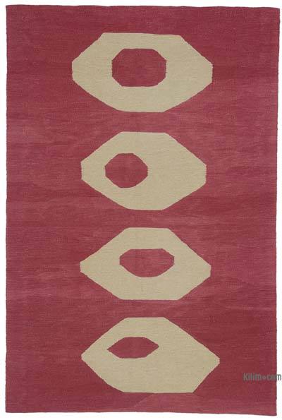 Kırmızı Yeni Kök Boya El Dokuma Kilim - 136 cm x 203 cm