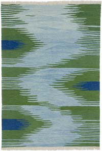 Blue, Green New Handwoven Turkish Kilim Rug