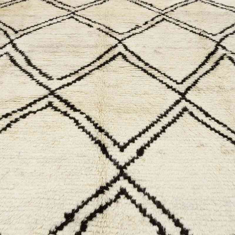 Beige New Moroccan Style Hand-Knotted Tulu Rug - 8' 6" x 12' 8" (102" x 152") - K0051363