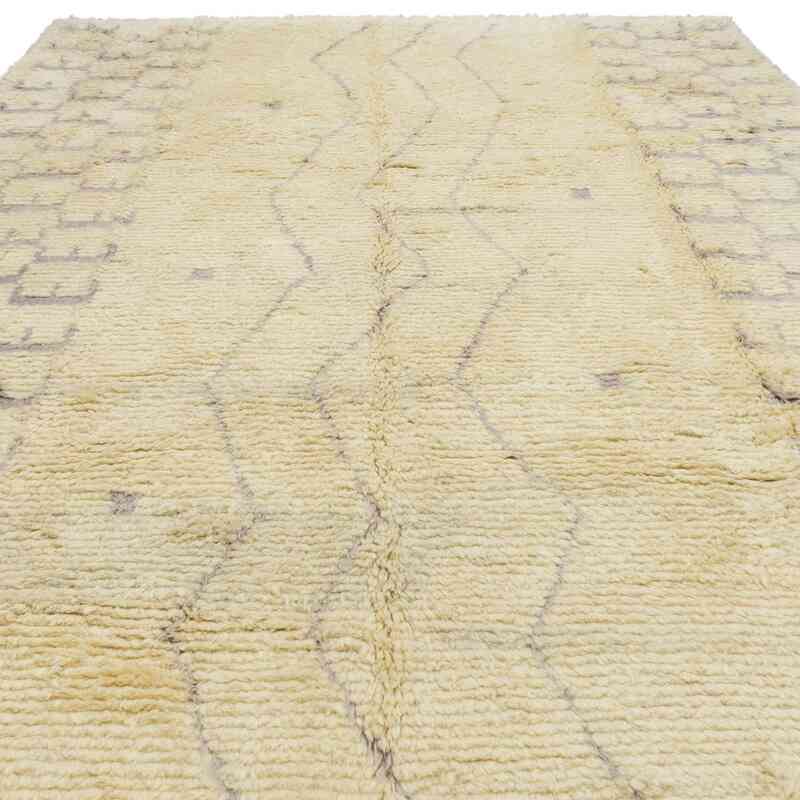 Bej Yeni Fas Stili El Dokuma Tulu - 244 cm x 345 cm - K0051365