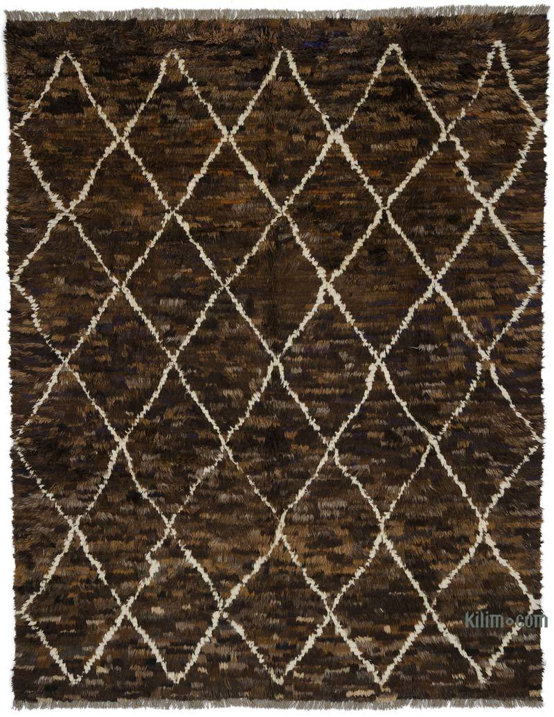 Marrón Alfombra "Tulu" de estilo marroquí anudada a mano - 260 cm x 330 cm - K0051367