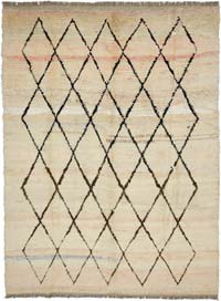 Bej Yeni Fas Stili El Dokuma Tulu - 265 cm x 357 cm