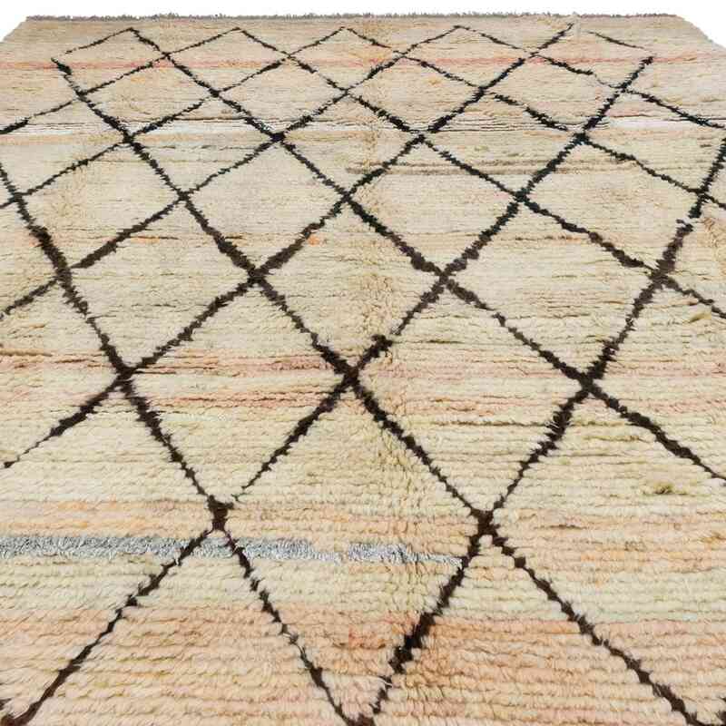 Bej Yeni Fas Stili El Dokuma Tulu - 265 cm x 357 cm - K0051368