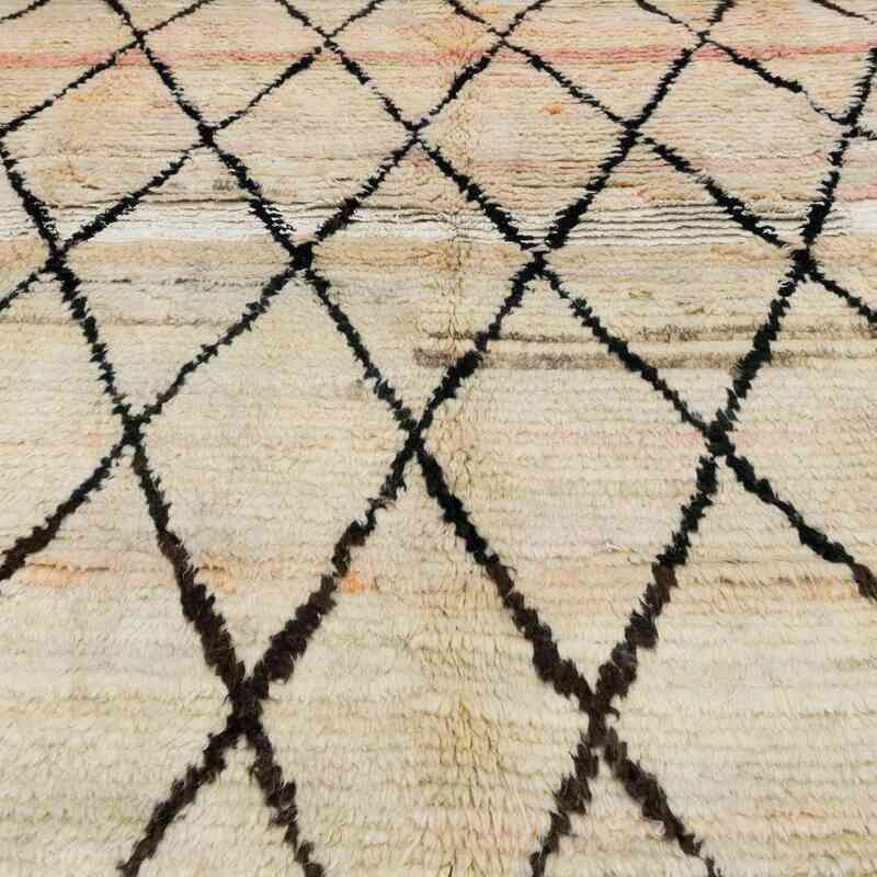 Bej Yeni Fas Stili El Dokuma Tulu - 265 cm x 357 cm - K0051368