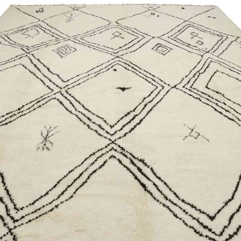 Beige Alfombra "Tulu" de estilo marroquí anudada a mano - 256 cm x 411 cm - K0051373