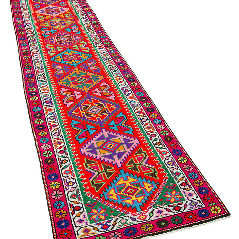 Alfombra Vintage de pasillo - 82 cm x 370 cm - K0051401