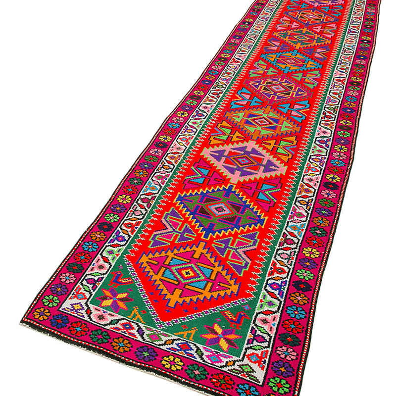 Alfombra Vintage de pasillo - 82 cm x 370 cm - K0051401