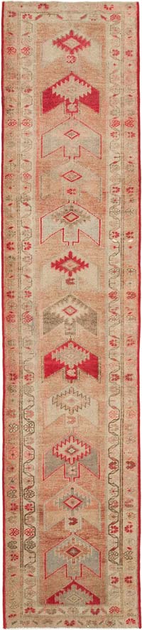 Vintage Tribal Runner Rug - 2' 11" x 13' 4" (35" x 160")