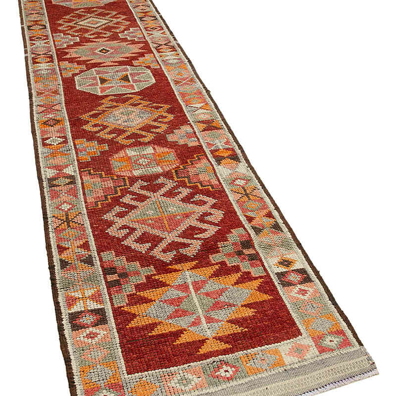 Alfombra Vintage de pasillo - 78 cm x 383 cm - K0051422