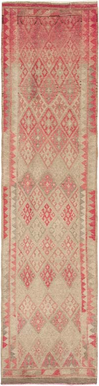 Vintage Tribal Runner Rug - 2' 10" x 11' 5" (34" x 137")
