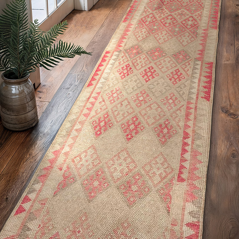 Alfombra Vintage de pasillo - 86 cm x 348 cm - K0051423