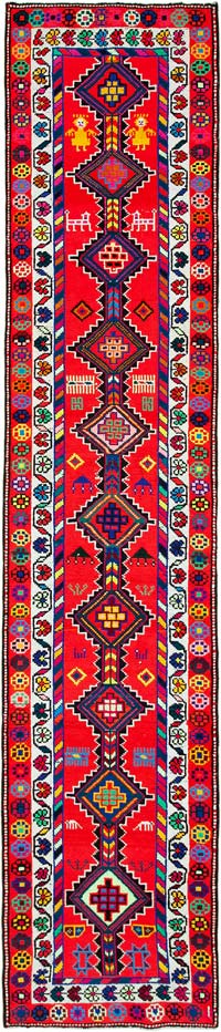 Alfombra Vintage de Pasillo - 83 cm x 385 cm