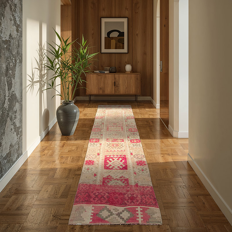 Alfombra Vintage de pasillo - 80 cm x 283 cm - K0051428