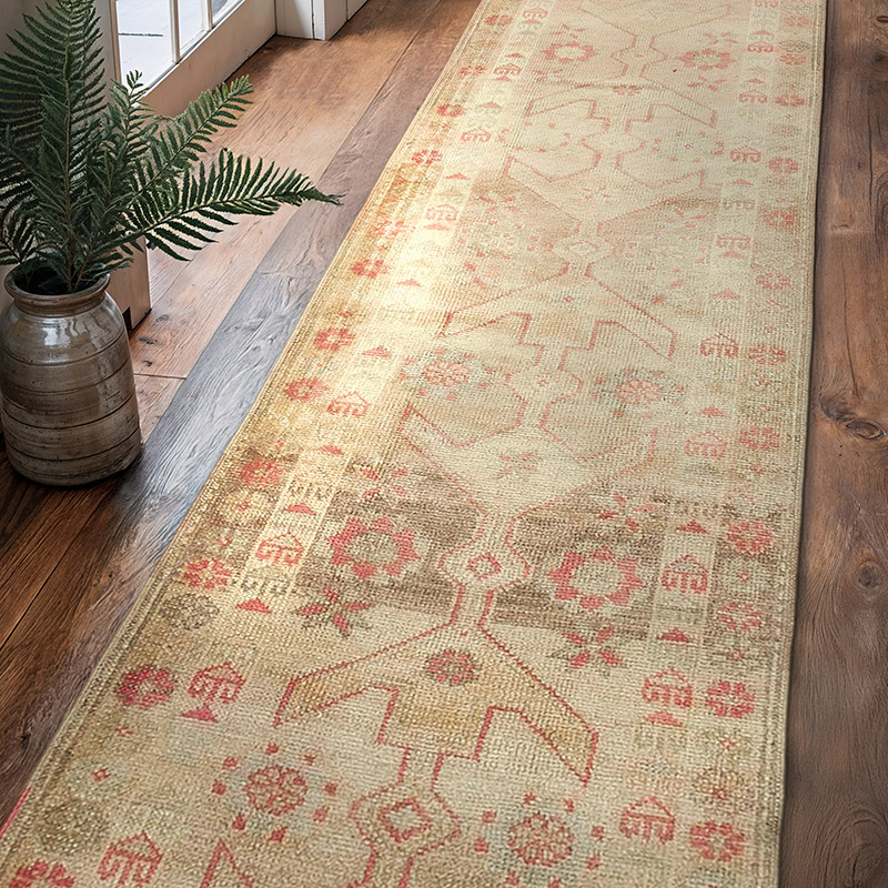 Alfombra Vintage de pasillo - 89 cm x 334 cm - K0051475