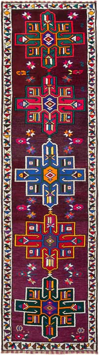 Vintage Tribal Runner Rug - 2' 11" x 10' 11" (35" x 131")
