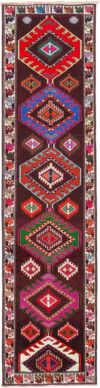 Alfombra Vintage de pasillo - 90 cm x 364 cm