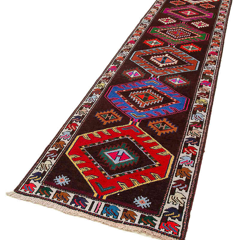 Vintage Tribal Runner Rug - 2' 11" x 11' 11" (35" x 143") - K0051488