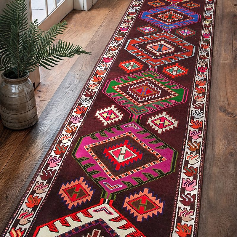 Vintage Tribal Runner Rug - 2' 11" x 11' 11" (35" x 143") - K0051488