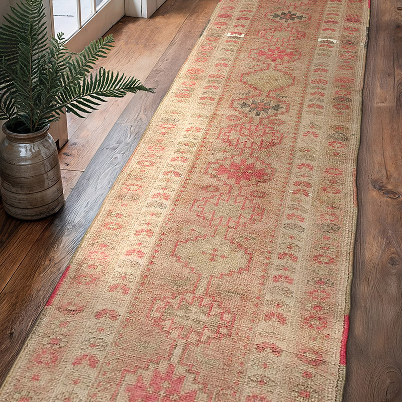 Alfombra Vintage de pasillo - 77 cm x 331 cm - K0051490