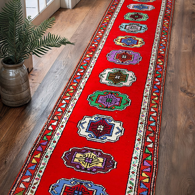 Alfombra Vintage de pasillo - 80 cm x 371 cm - K0051510