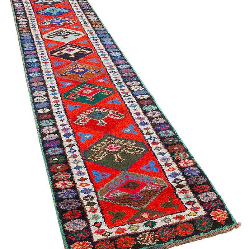 Vintage Tribal Runner Rug - 2' 7" x 13'  (31" x 156") - K0051519