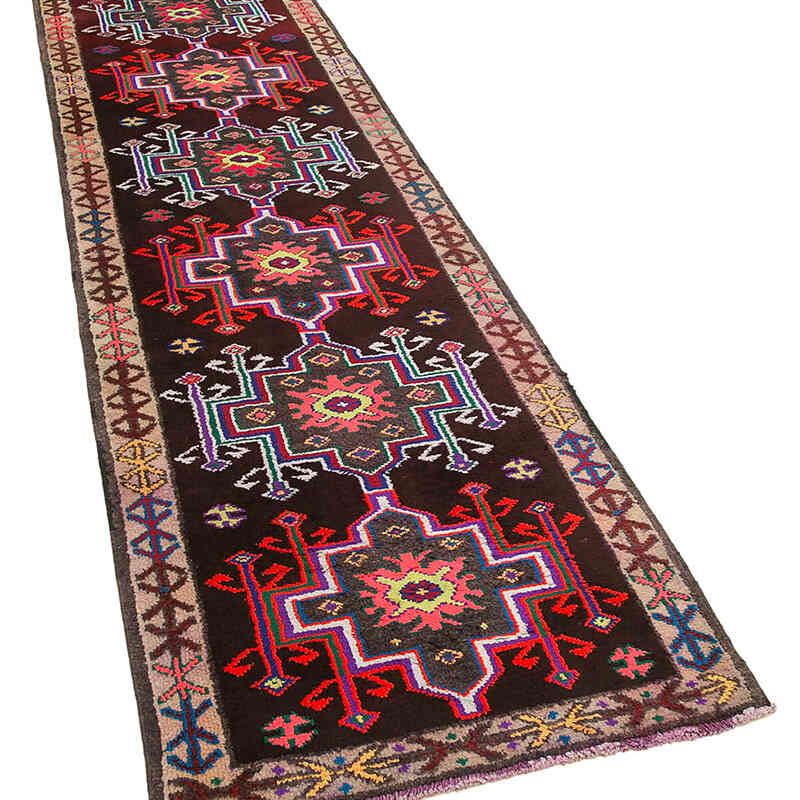 Vintage Tribal Runner Rug - 2' 11" x 11' 1" (35" x 133") - K0051524