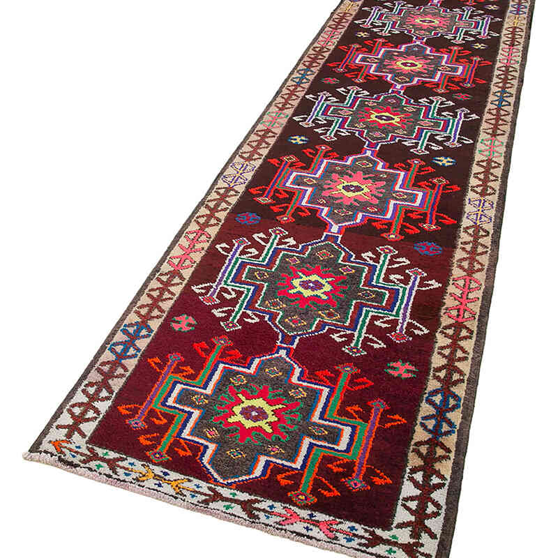Vintage Tribal Runner Rug - 2' 11" x 11' 1" (35" x 133") - K0051524