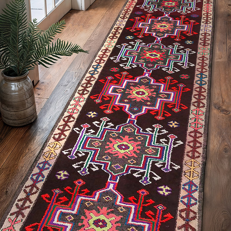 Vintage Tribal Runner Rug - 2' 11" x 11' 1" (35" x 133") - K0051524