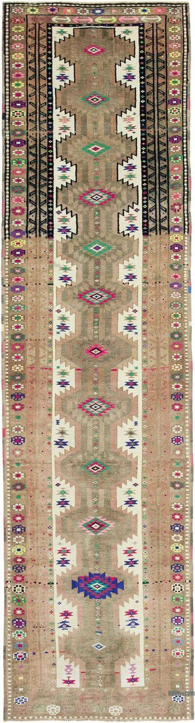 Vintage Tribal Runner Rug - 3' 1" x 12' 1" (37" x 145")