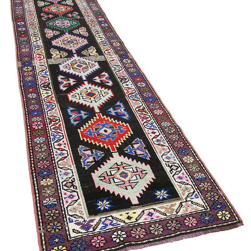 Vintage Tribal Runner Rug - 2' 11" x 12' 7" (35" x 151") - K0051534