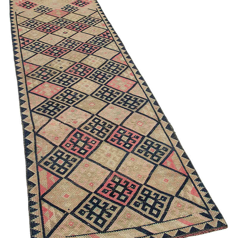 Vintage Tribal Runner Rug - 2' 9" x 12' 4" (33" x 148") - K0051543