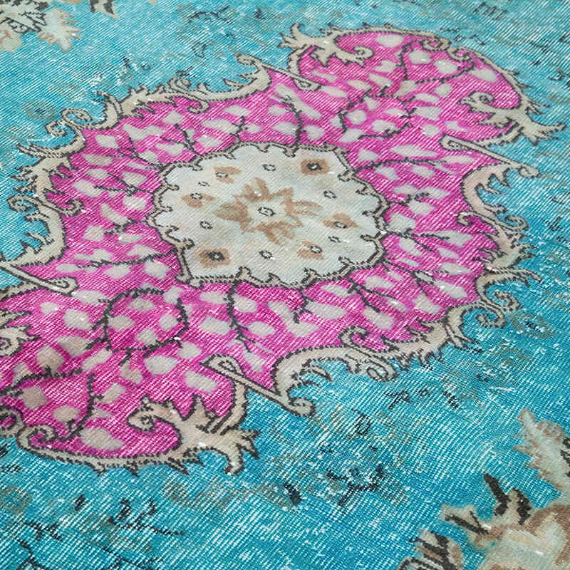 Sarı El Oyması Boyalı Halı - 198 cm x 315 cm - K0051560