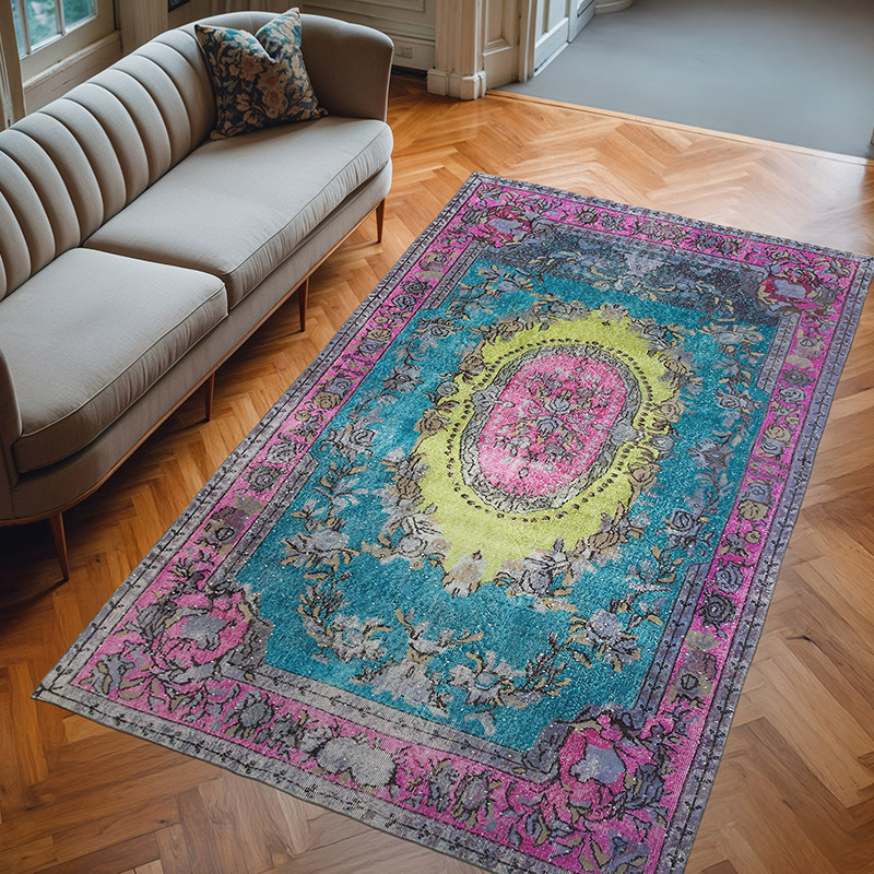 Alfombra Tallada a Mano Sobre Teñida - 174 cm x 298 cm - K0051580