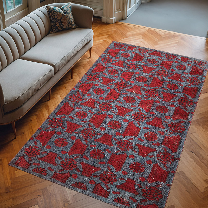 El Oyması Boyalı Halı - 173 cm x 296 cm - K0051587