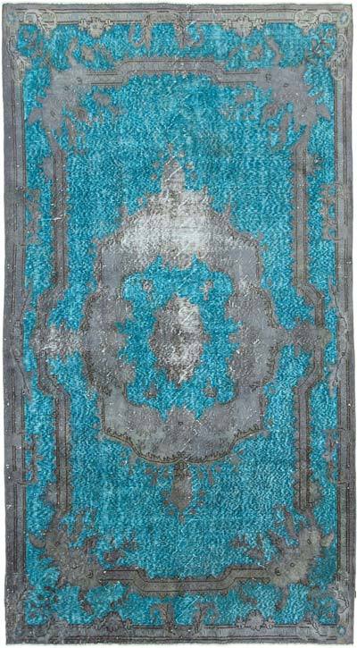 Hand Carved Over-Dyed Rug - 5' 1" x 9' 4" (61 in. x 112 in.)