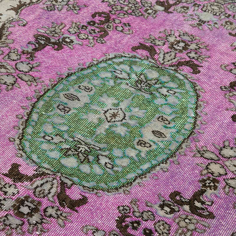 Azul Oscuro Alfombra Tallada a Mano Sobre Teñida - 175 cm x 278 cm - K0051617