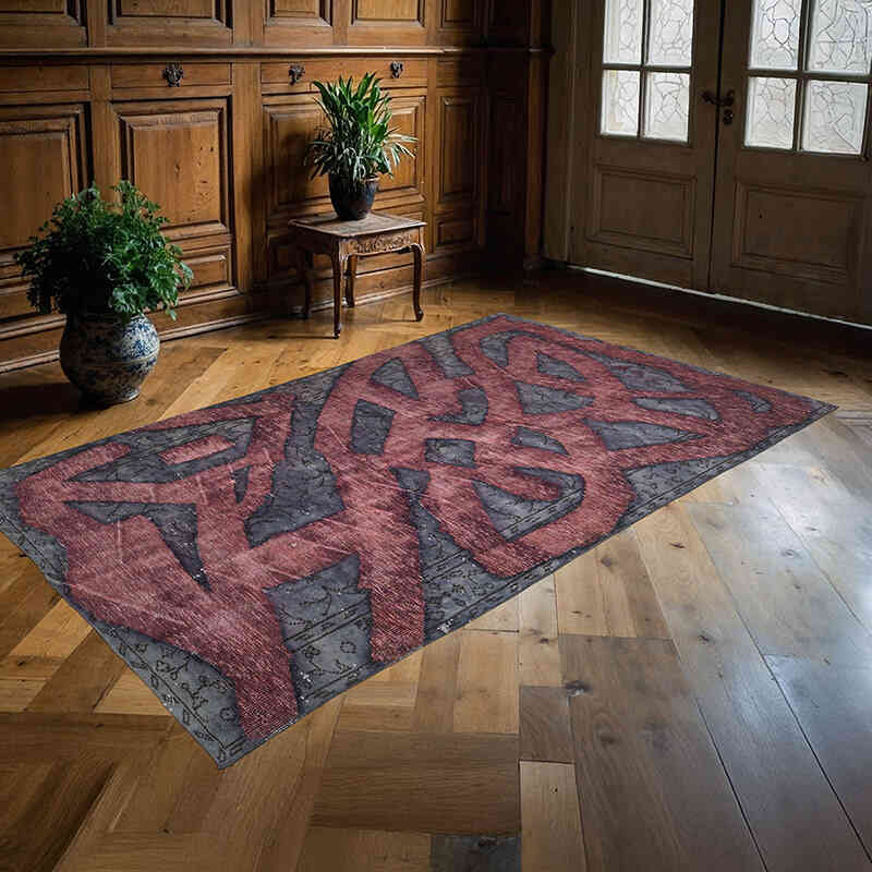 Alfombra Tallada a Mano Sobre Teñida - 157 cm x 264 cm - K0051618