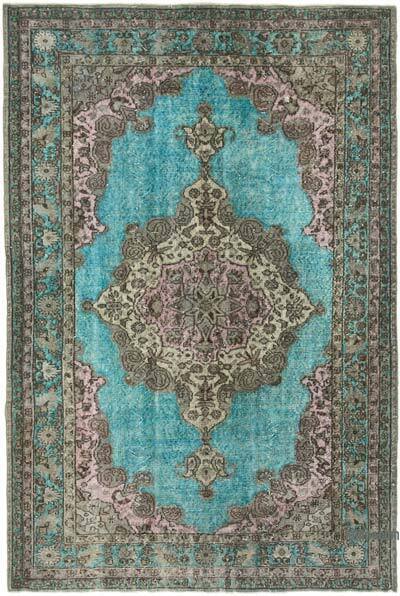 Pembe El Oyması Boyalı Halı - 180 cm x 271 cm