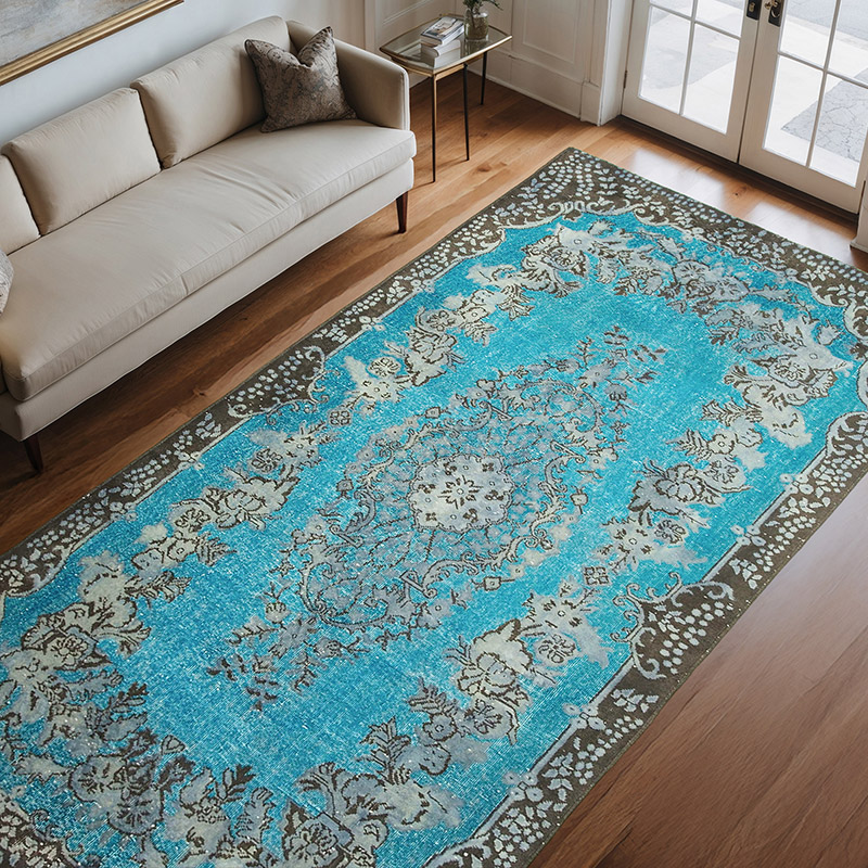 Alfombra Tallada a Mano Sobre Teñida - 177 cm x 321 cm - K0051632