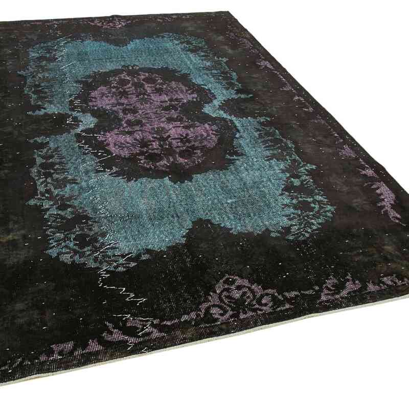 Pink Hand Carved Over-Dyed Rug - 6' 5" x 9' 11" (77 in. x 119 in.) - K0051634