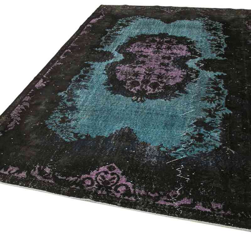 Pink Hand Carved Over-Dyed Rug - 6' 5" x 9' 11" (77 in. x 119 in.) - K0051634