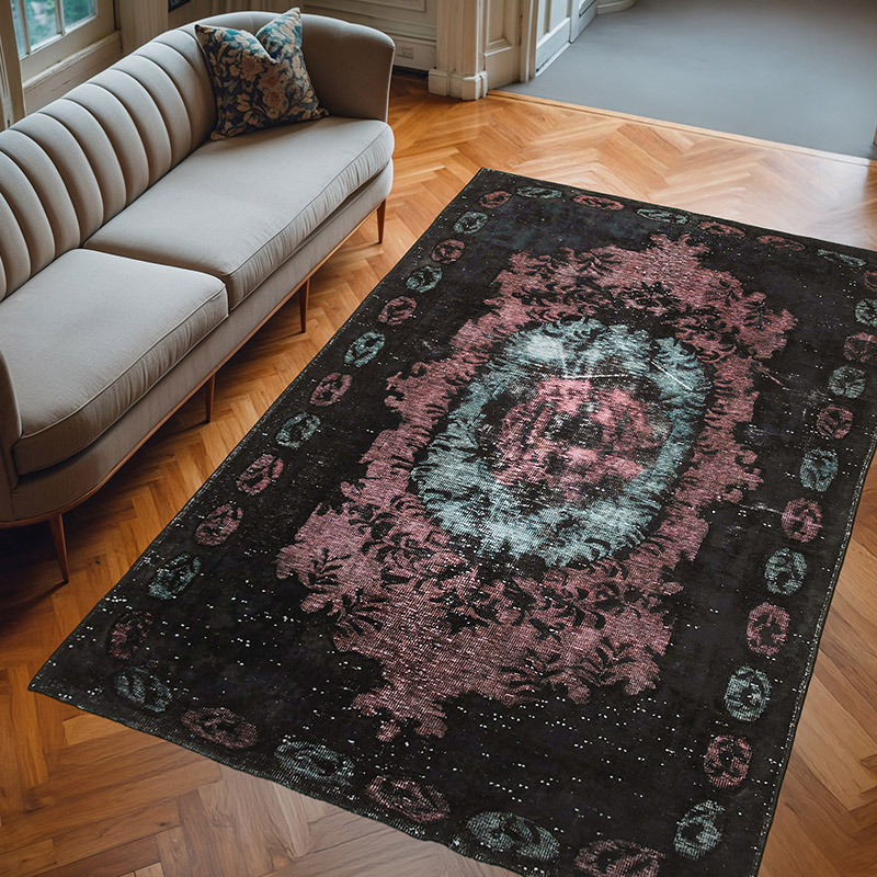 Hand Carved Over-Dyed Rug - 6'  x 9' 3" (72" x 111") - K0051642