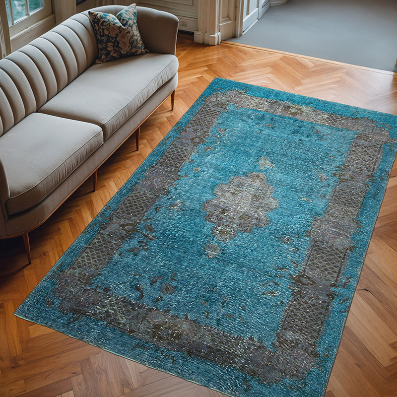Alfombra Tallada a Mano Sobre Teñida - 183 cm x 300 cm - K0051645