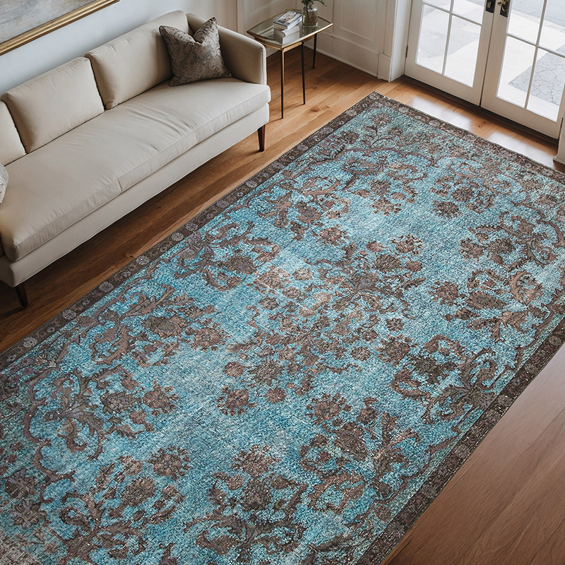 Alfombra Tallada a Mano Sobre Teñida - 195 cm x 328 cm - K0051655