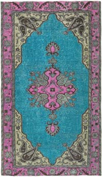 El Oyması Boyalı Halı - 152 cm x 265 cm