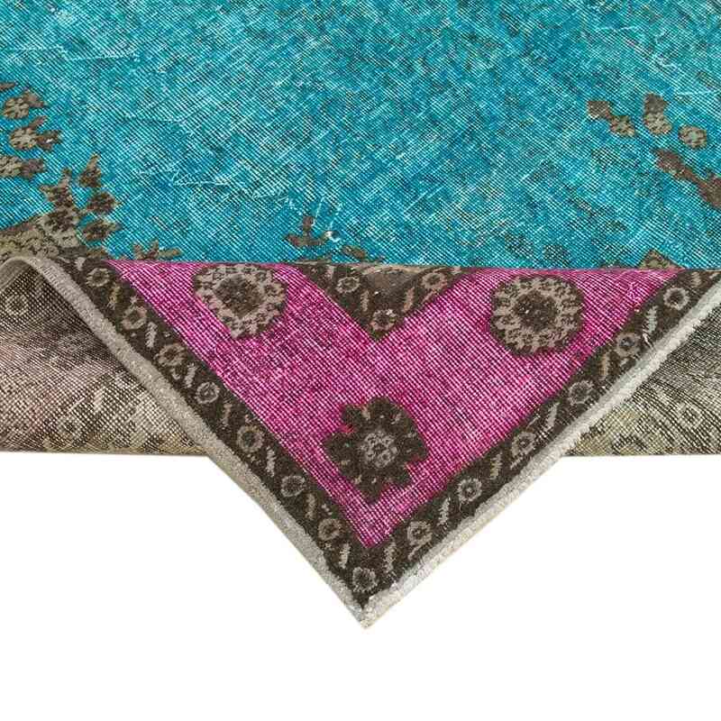 Fuchsia Hand Carved Over-Dyed Rug - 6' 10" x 10' 8" (82 in. x 128 in.) - K0051678